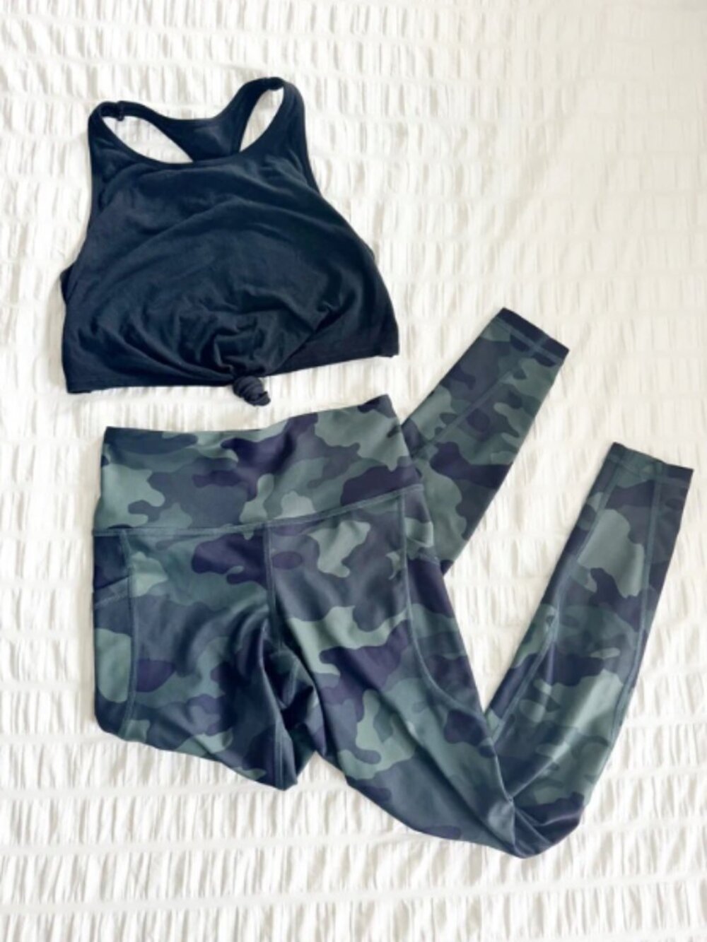 Workout Outfit Set Camo Black Aerie Old Navy XS Small